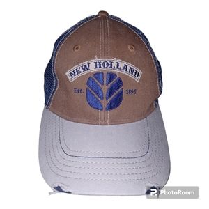 New Holland distressed mesh baseball Hat K Products Farm agriculture